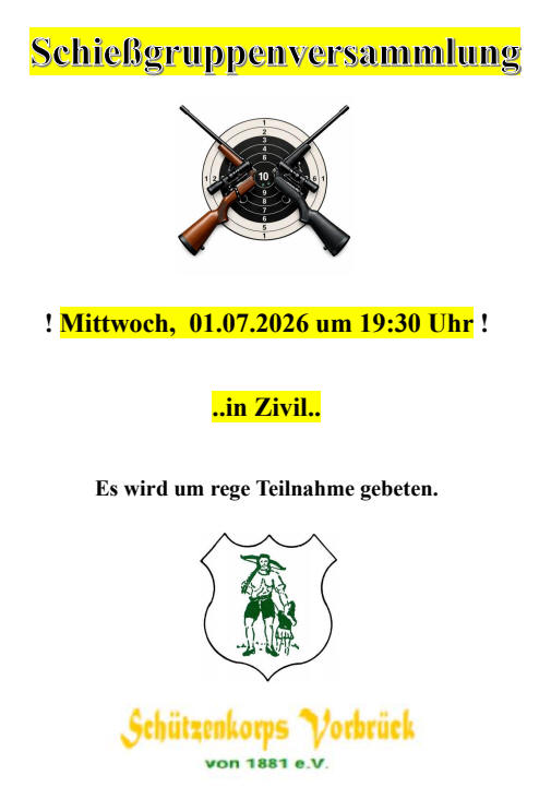 Schiessgruppenversammlung